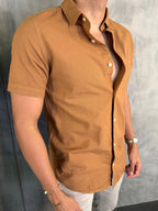 CAMISA M/C NOVA PARATY RESERVA OCRE