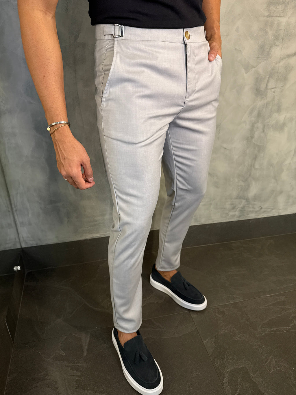 CALÇA ALF. FIRENZE PONTO H CINZA GIZ