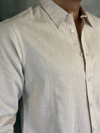 CAMISA M/L LINHO FIO TINTO