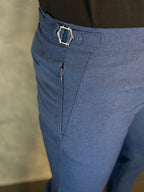 Calça Alf. Bolso Ziper Marinho