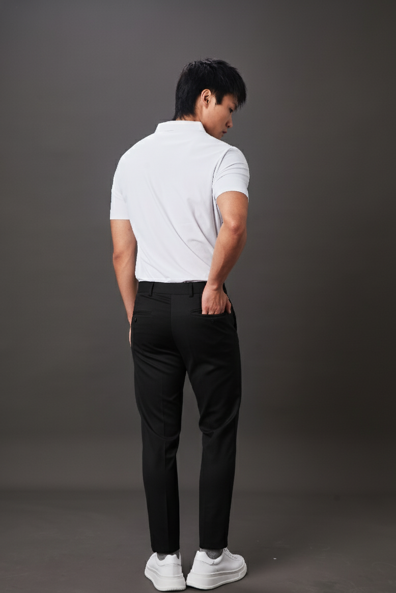 Calça Alfaiataria Malha Masculina Super Stretch