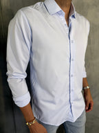 CAMISA M/L FIBRA DE BAMBU AZUL BB