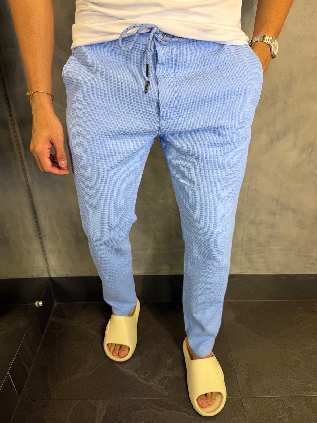 Calça Slim Texturizada Barezy