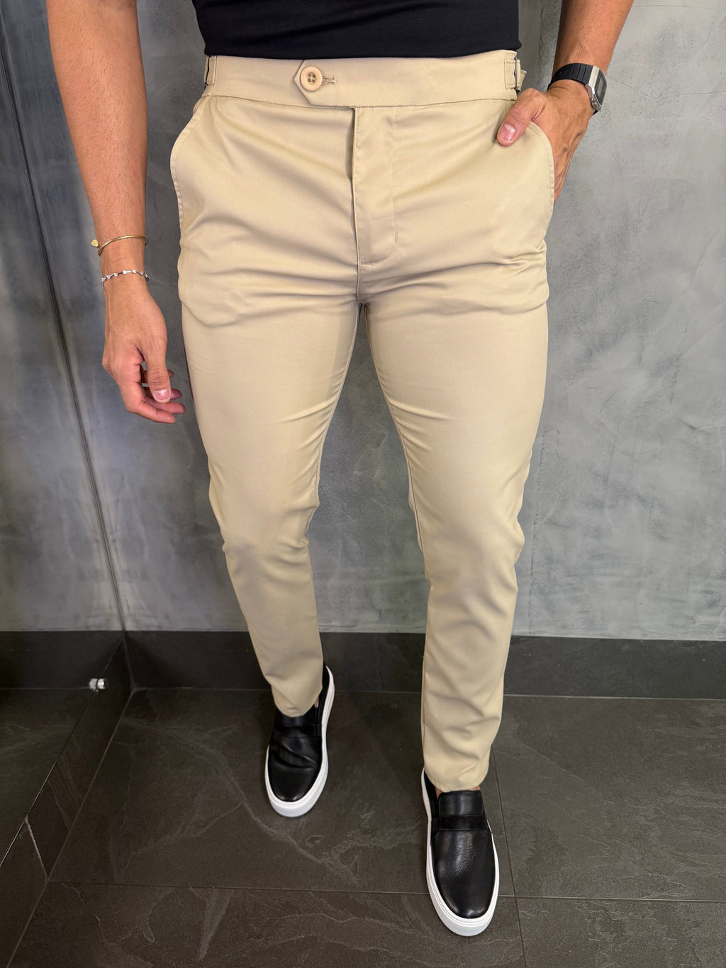Calça Alf. Regulagem Buzios Bege