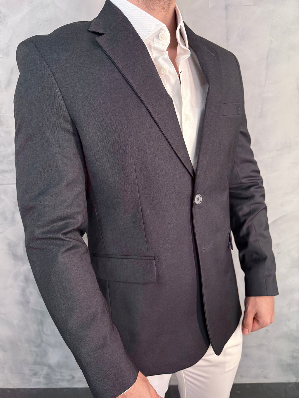 BLAZER SLIM POLIVISCOSE LAP LARGA FATIOTA CHUMBO