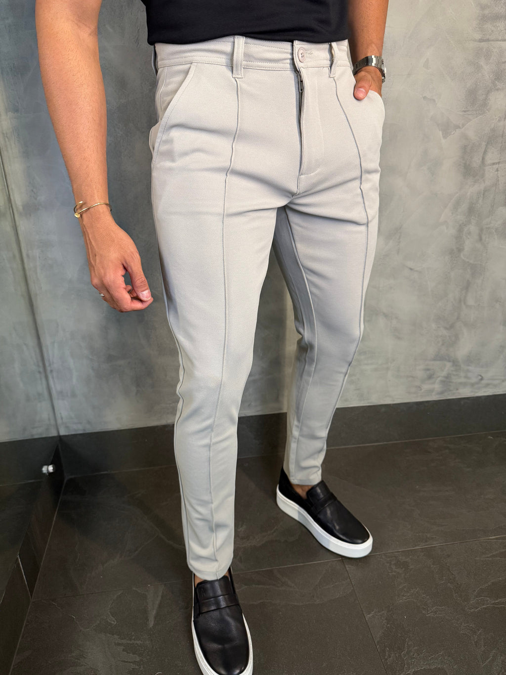 CALÇA MALHA C/ FRISO