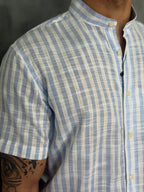 CAMISA M/C TRAMANDAI LISTRAS AZUL BB