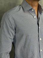 CAMISA M/L BOSSA NOVA XADREZ AZUL