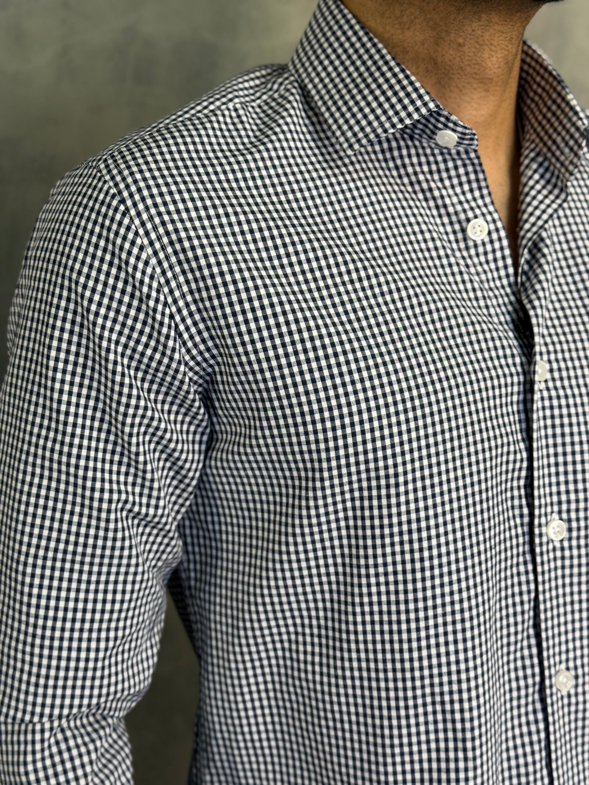 CAMISA M/L BOSSA NOVA XADREZ AZUL