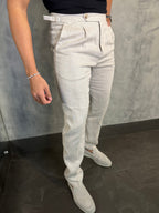 CALÇA ALF. GURKHA PURO LINHO NATURAL