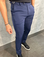 Calça Alfaiataria Verona Ajuste Lateral Marinho