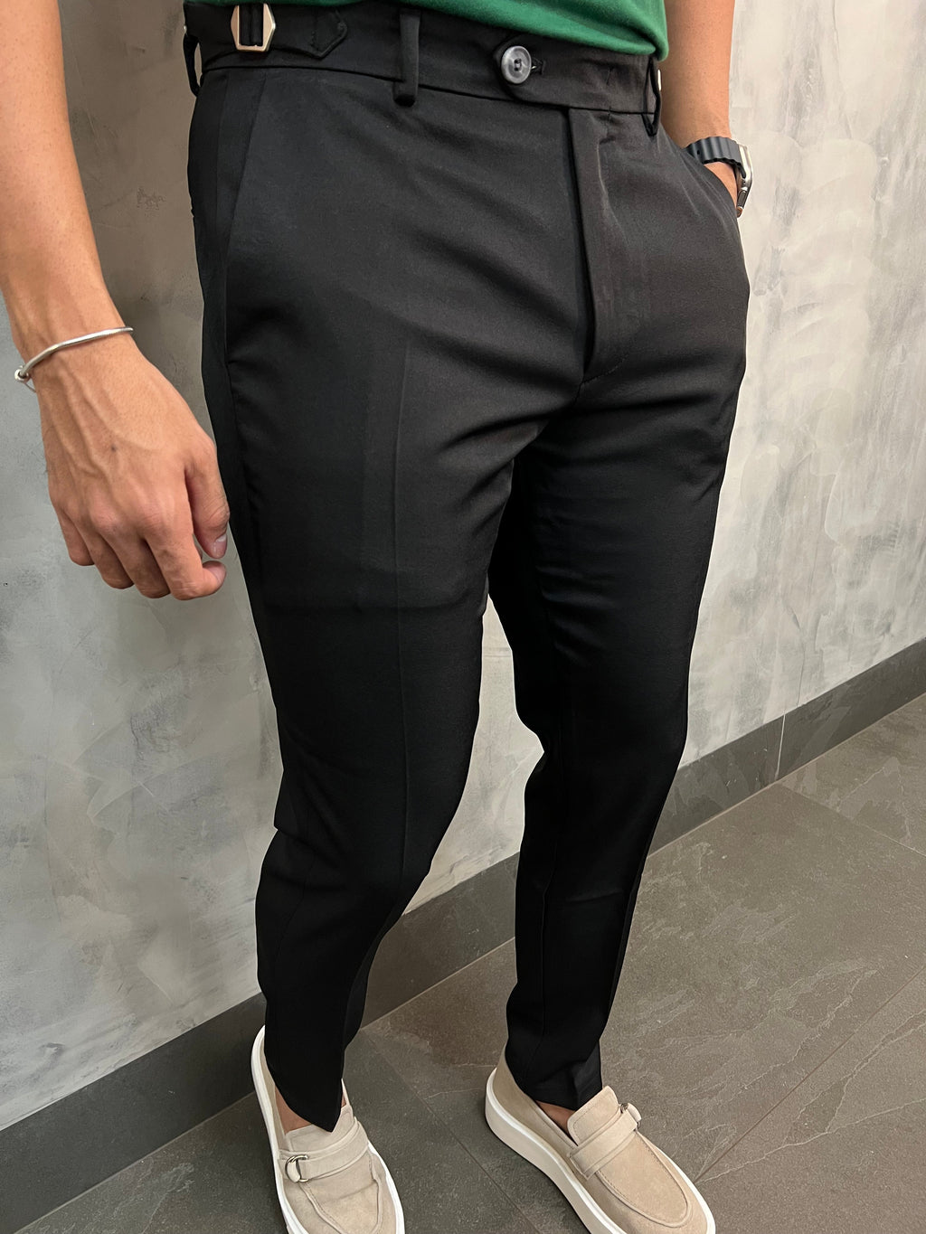 CALÇA ALFAIATARIA VERONA AJUSTE LATERAL PRETO