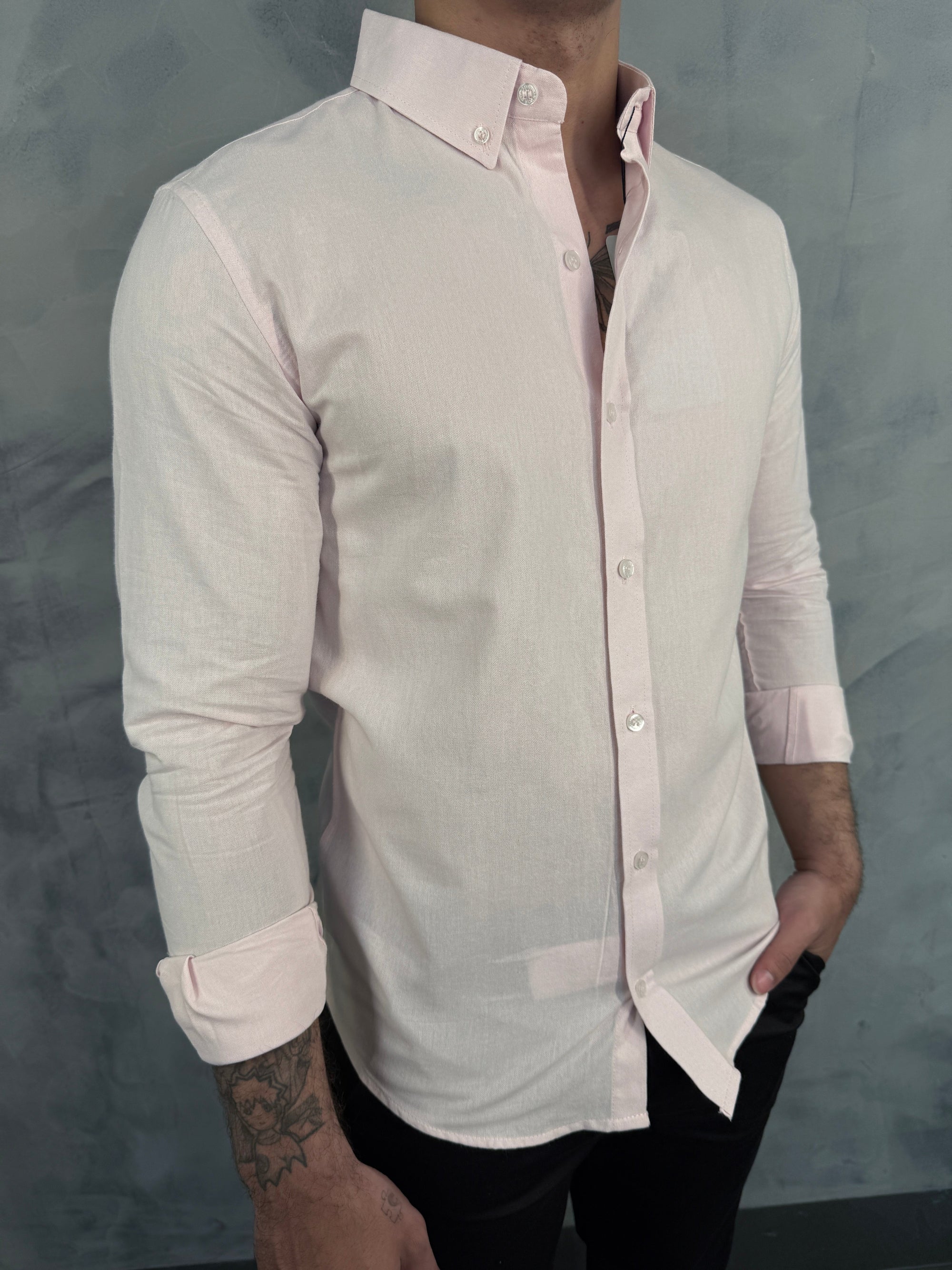 CAMISA M/L OXFORD PONTO H