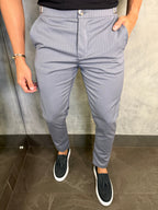 CALÇA ALF. RISCA DE GIZ ÉVORA PONTO H CINZA