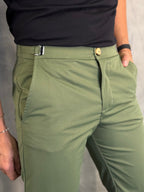 CALÇA ALF. MÔNACO AJUSTE CATRACA VERDE MUSGO