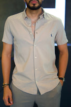 CAMISA M/C NOVA PARATY CONTRASTE RESERVA CINZA LUA