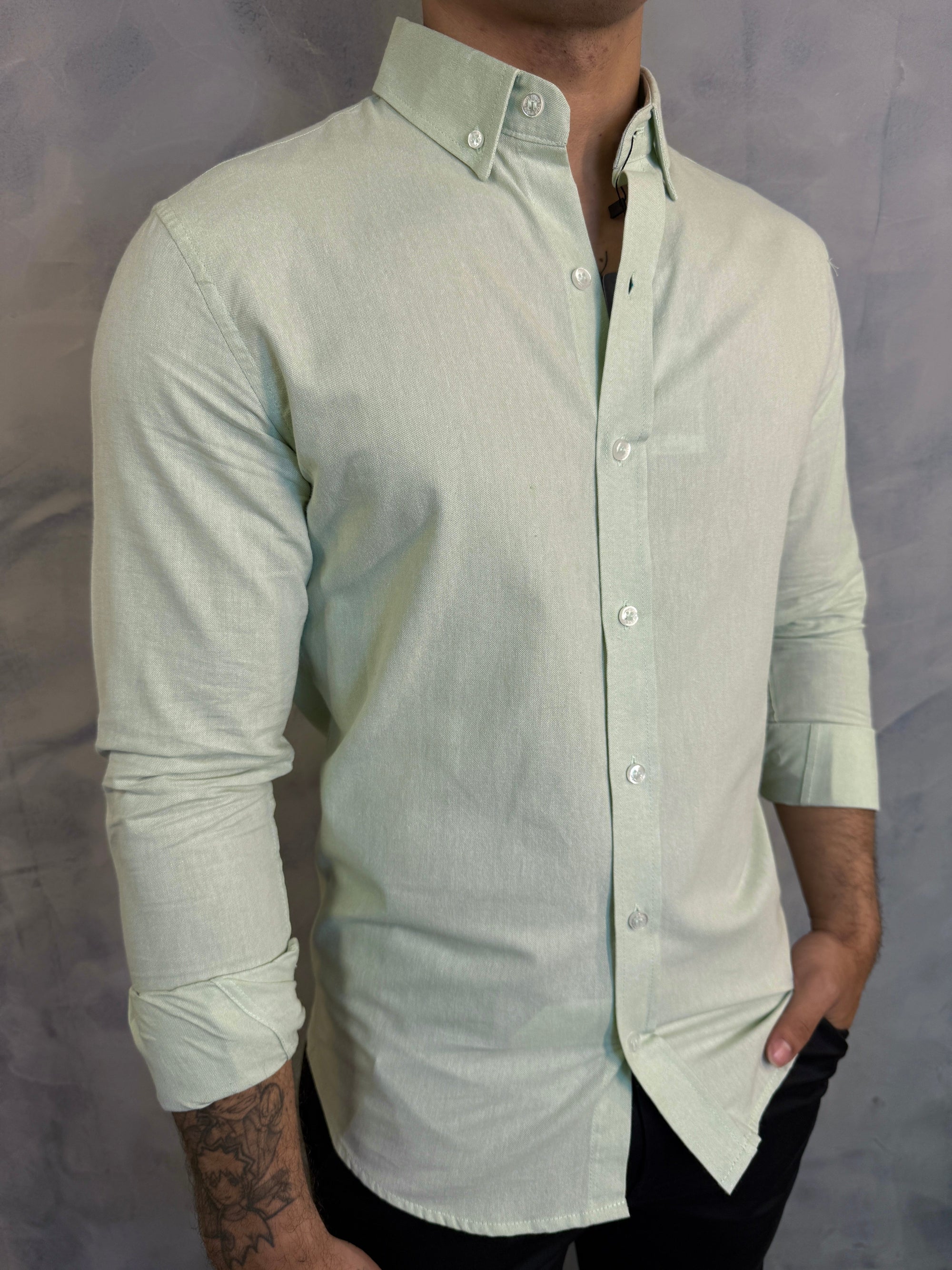 CAMISA M/L OXFORD PONTO H