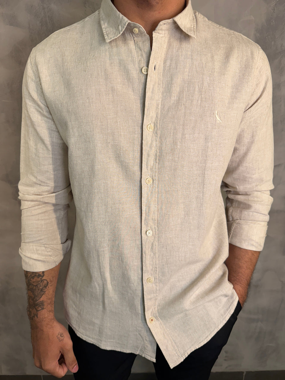 CAMISA M/L LINHO PIENZA RESERVA NATURAL