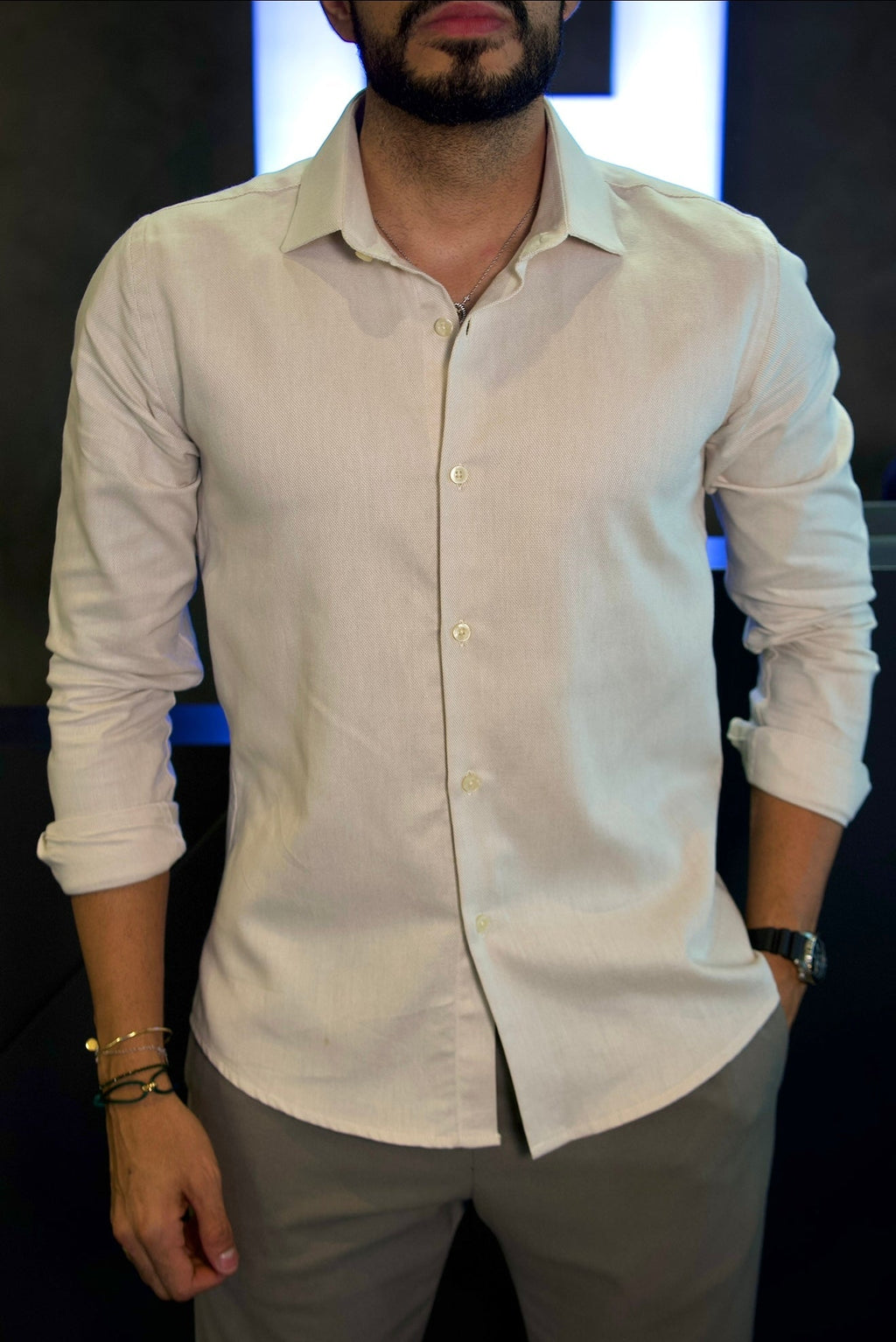 CAMISA M/L JAIPUR AREIA