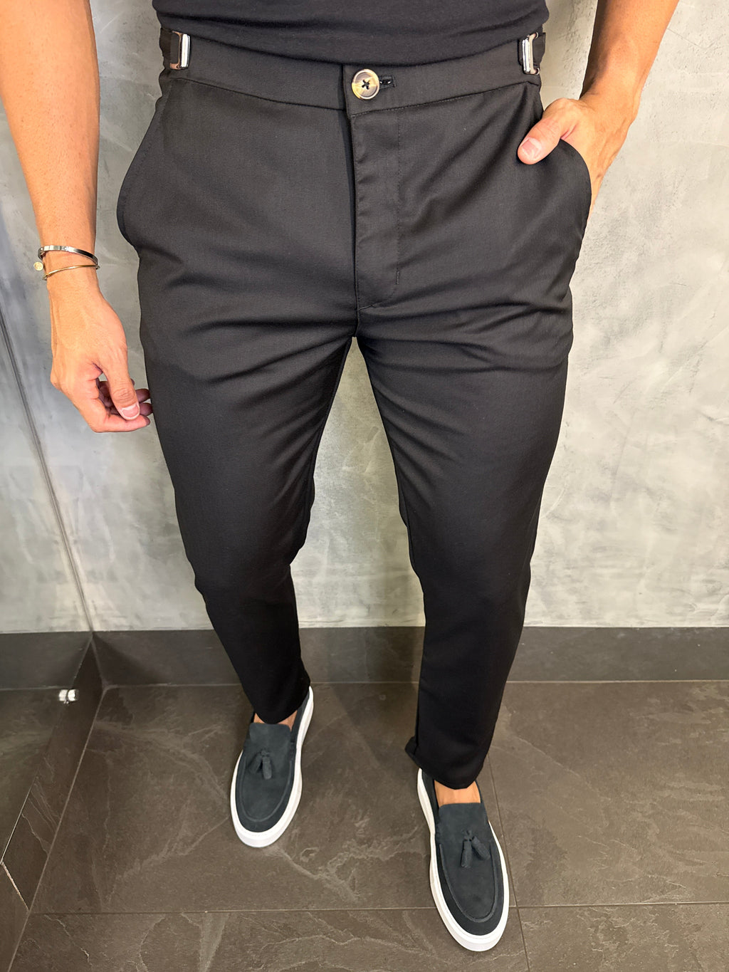 CALÇA ALF. FIRENZE PONTO H PRETO