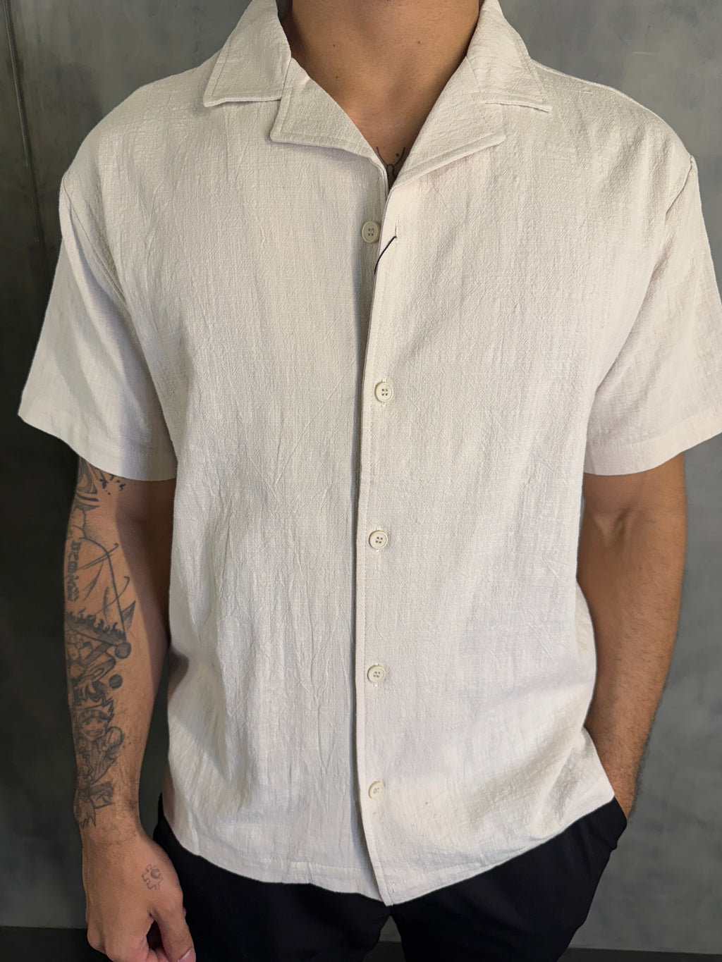 CAMISA M/C GOLA CUBANA