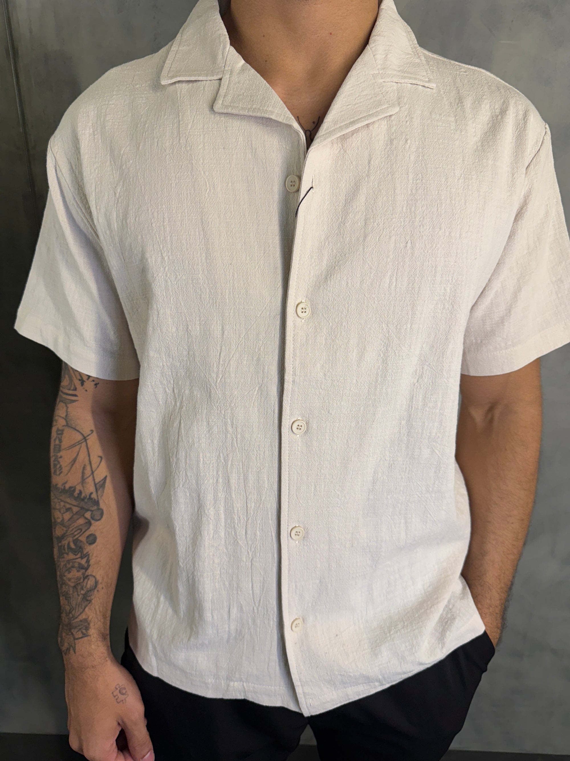 CAMISA M/C GOLA CUBANA