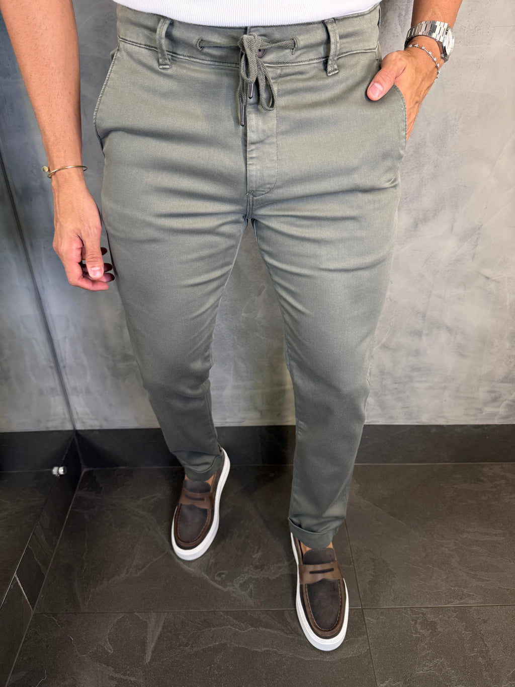 CALÇA SARJA MOLETOM SKINNY