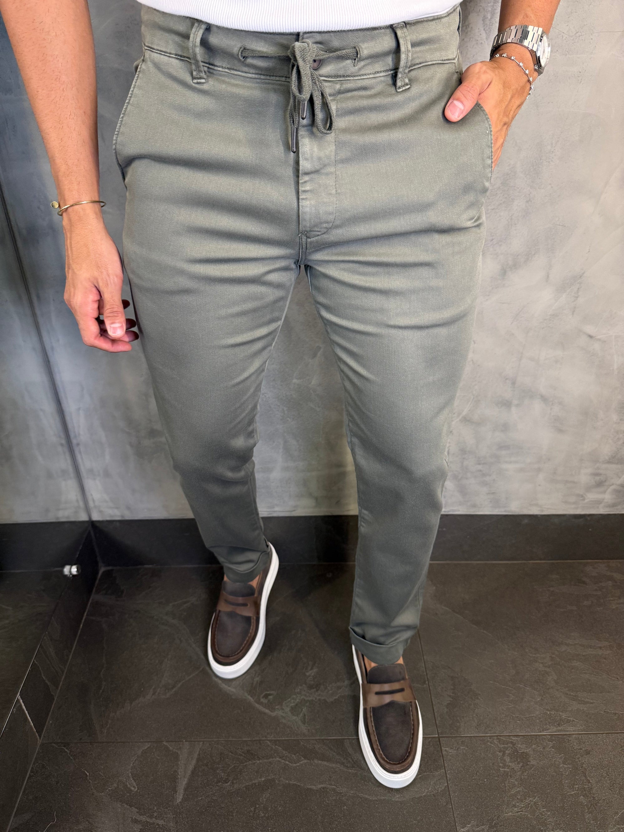 CALÇA SARJA MOLETOM SKINNY