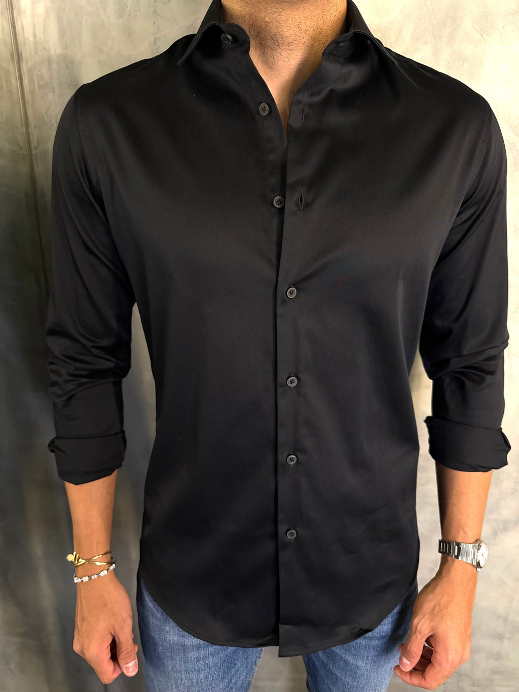CAMISA M/L ACETINADA