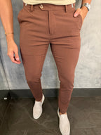 CALÇA ALF ATENAS AJUSTE FIVELA CAFÉ