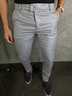 Calça Alf. Xadrez Azul Cl