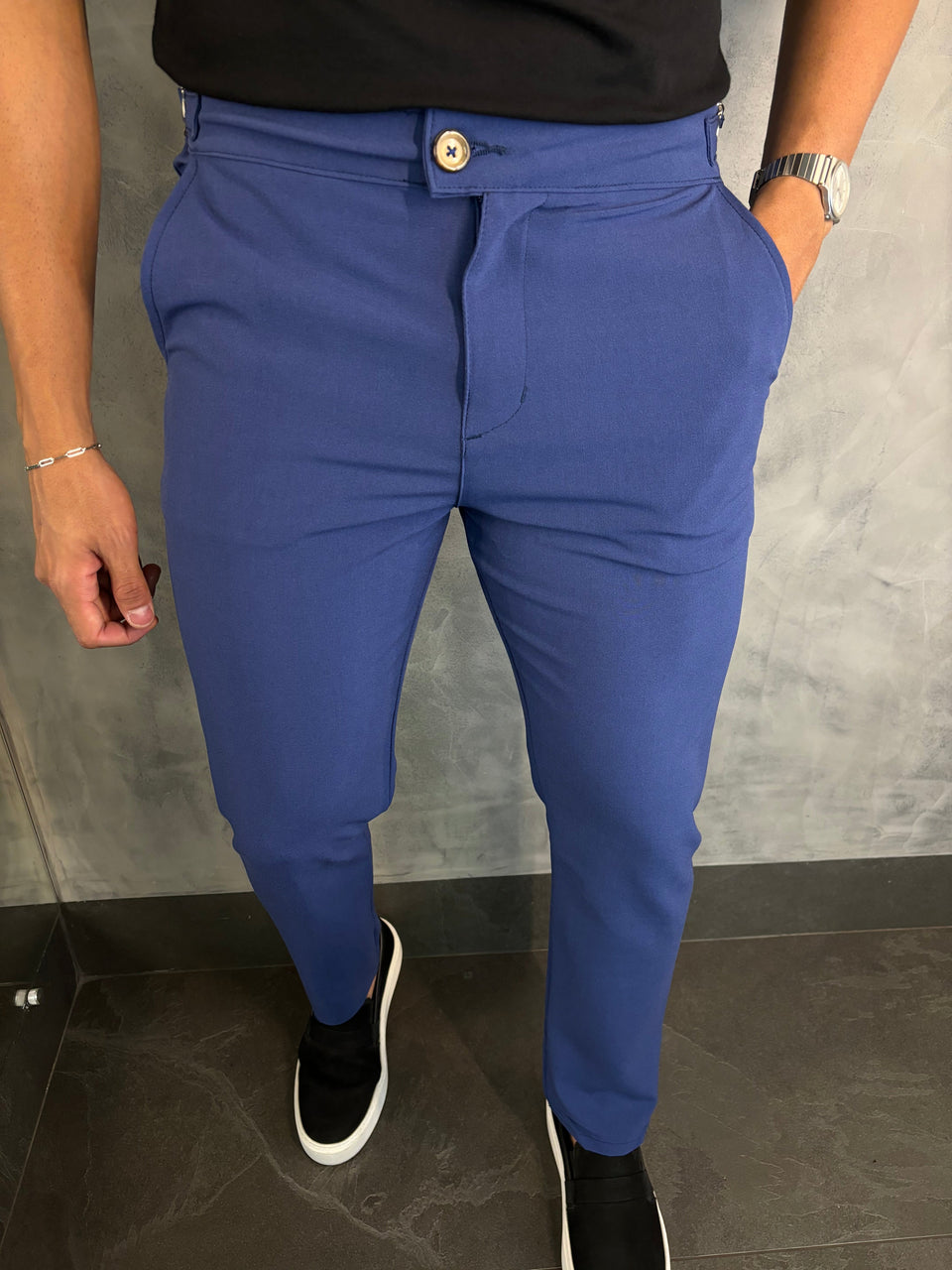 Calça Alf. Roma Azul Royal