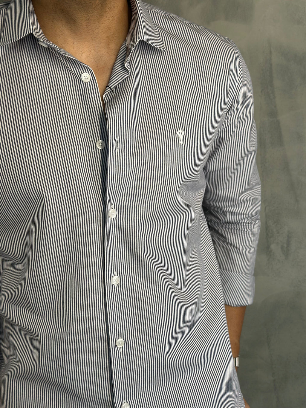 CAMISA LISTRADA CLÁSSICA INDICCATTO MARINHO