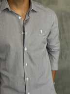 CAMISA LISTRADA CLÁSSICA INDICCATTO MARINHO