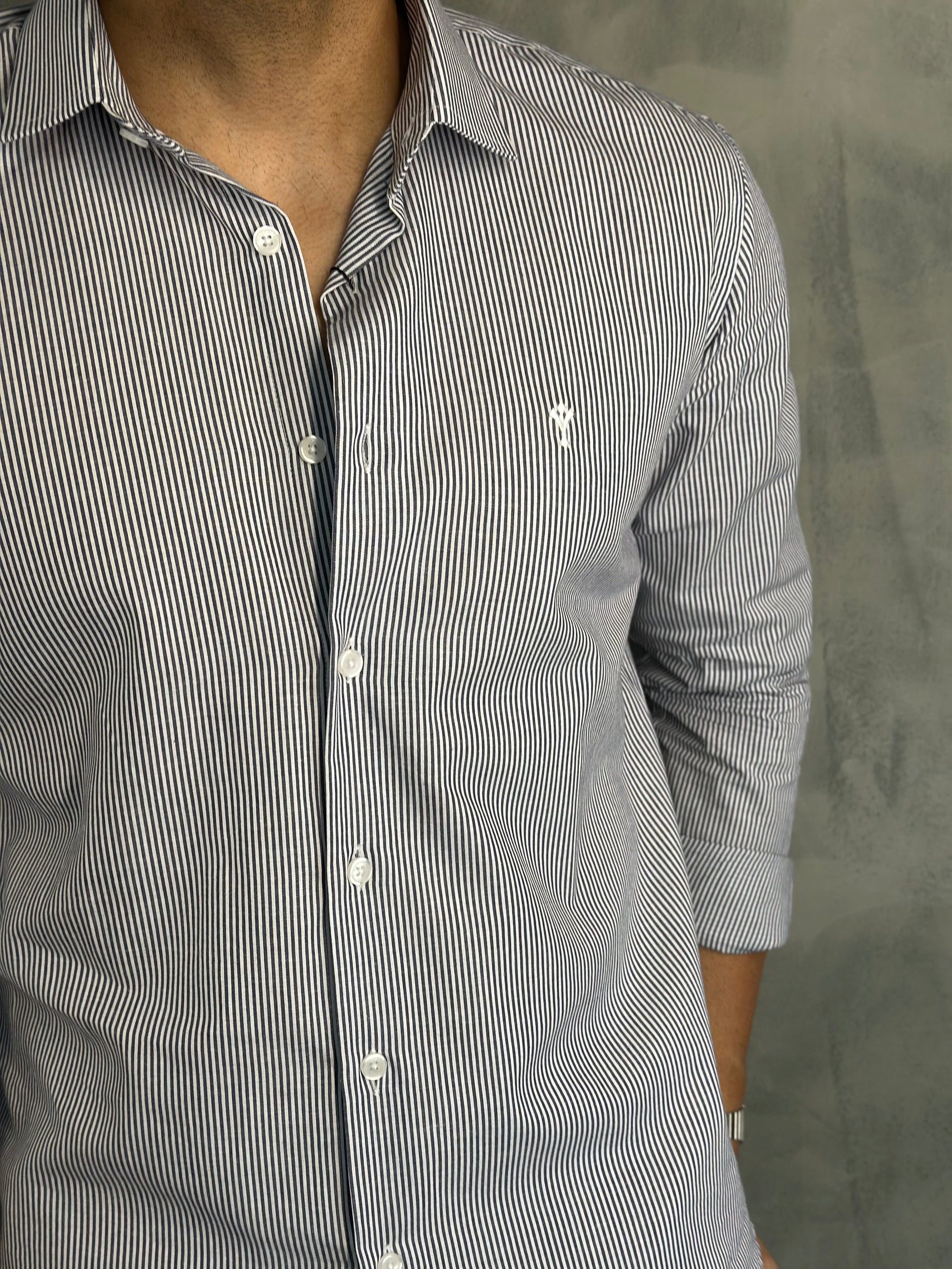 CAMISA LISTRADA CLÁSSICA INDICCATTO MARINHO