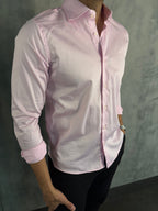 CAMISA ACETINADA STRETCH SLIM FIT M/L INDICCATTO ROSA CL
