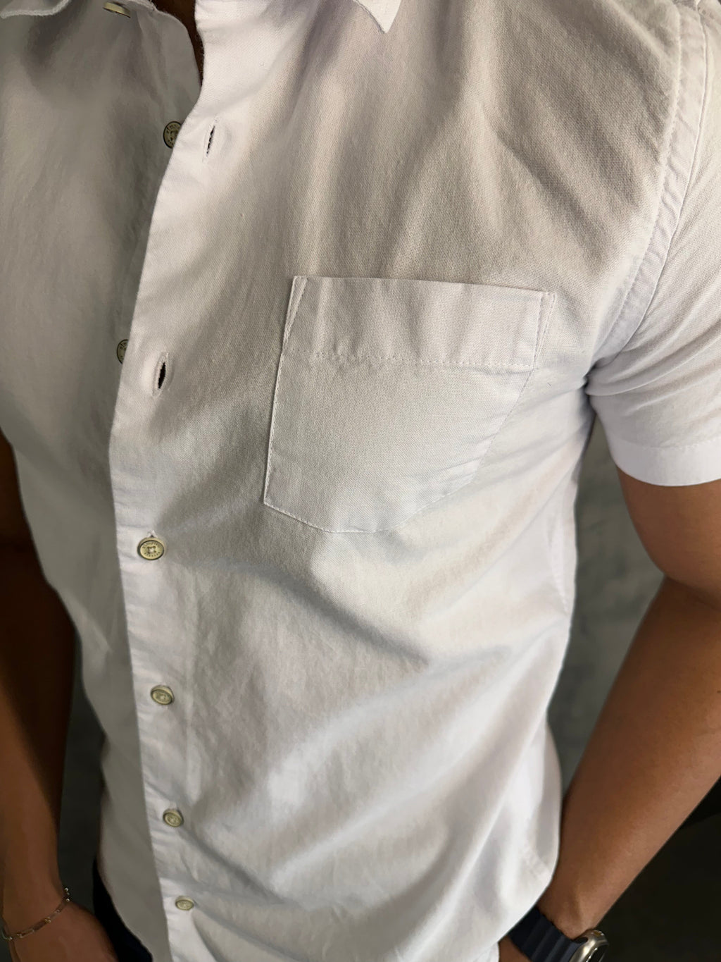CAMISA M/C OXFORD SIMPLES RESERVA BRANCO