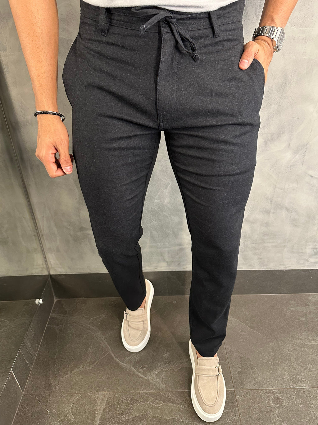 Calça Alf. Anderlecht Linho Preto