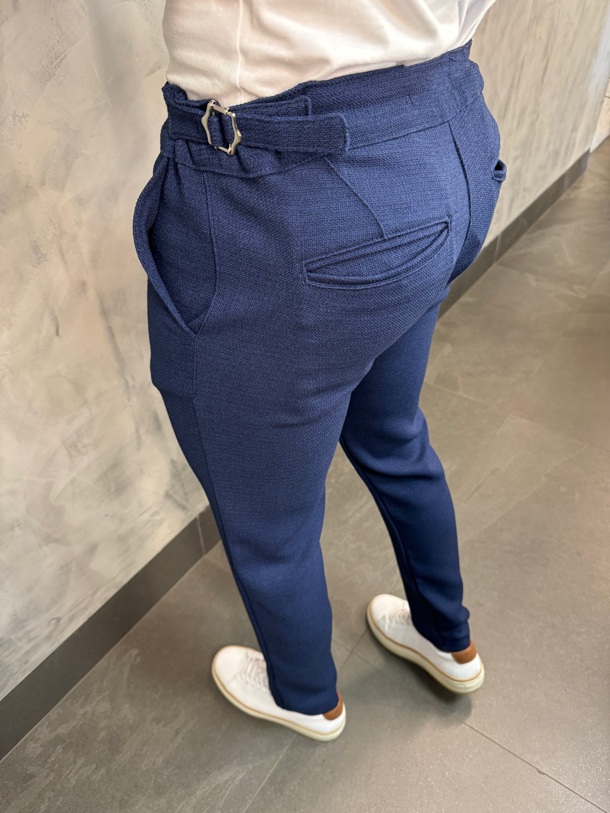 Calça Alf. Linhão Com Regulador Marinho