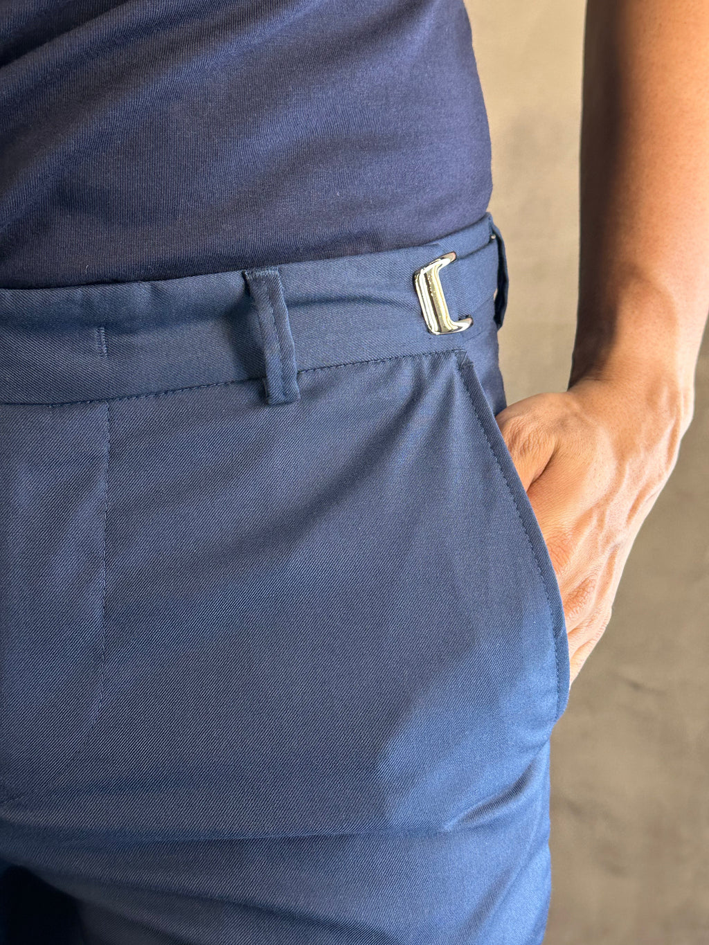 Calça Alf Slim Stretch Com Ajuste Fivela Barezy