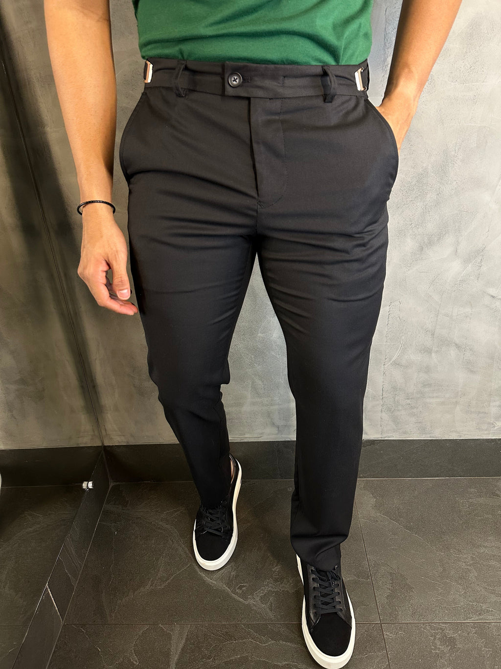Calça Alf Slim Stretch Com Ajuste Fivela Barezy