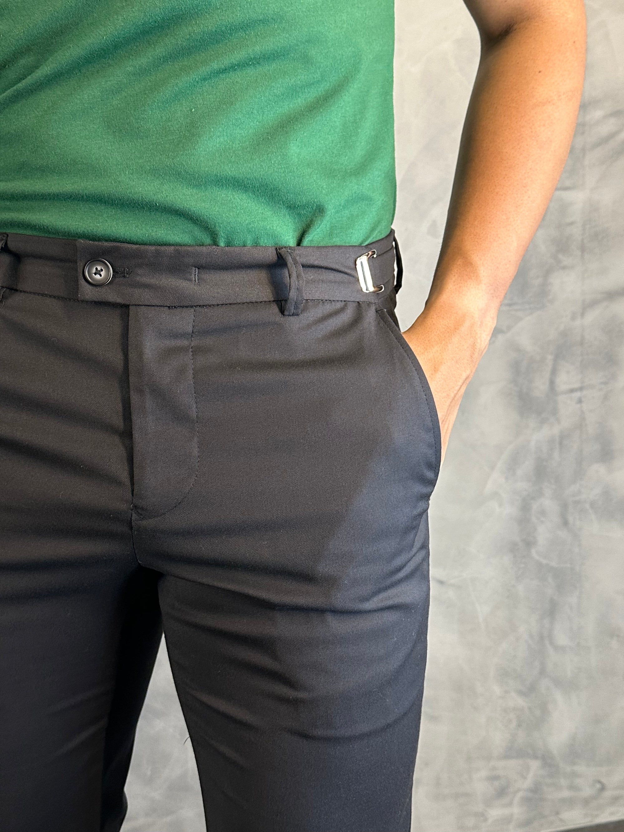 Calça Alf Slim Stretch Com Ajuste Fivela Barezy