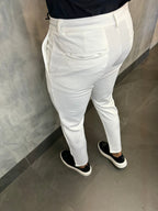 Calça Slim Malha Neoprene Stretch Com Cadarço Barezy