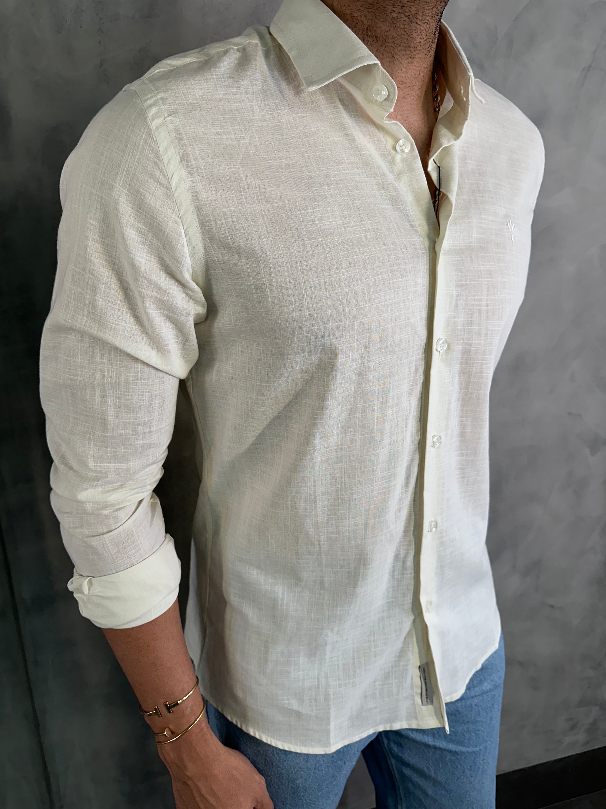 CAMISA VERANO FLAME M/L INDICCATTO AREIA
