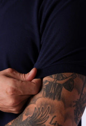 Camisa Polo Ziper Azul Marinho