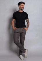 Camiseta Henley Canelada Preta