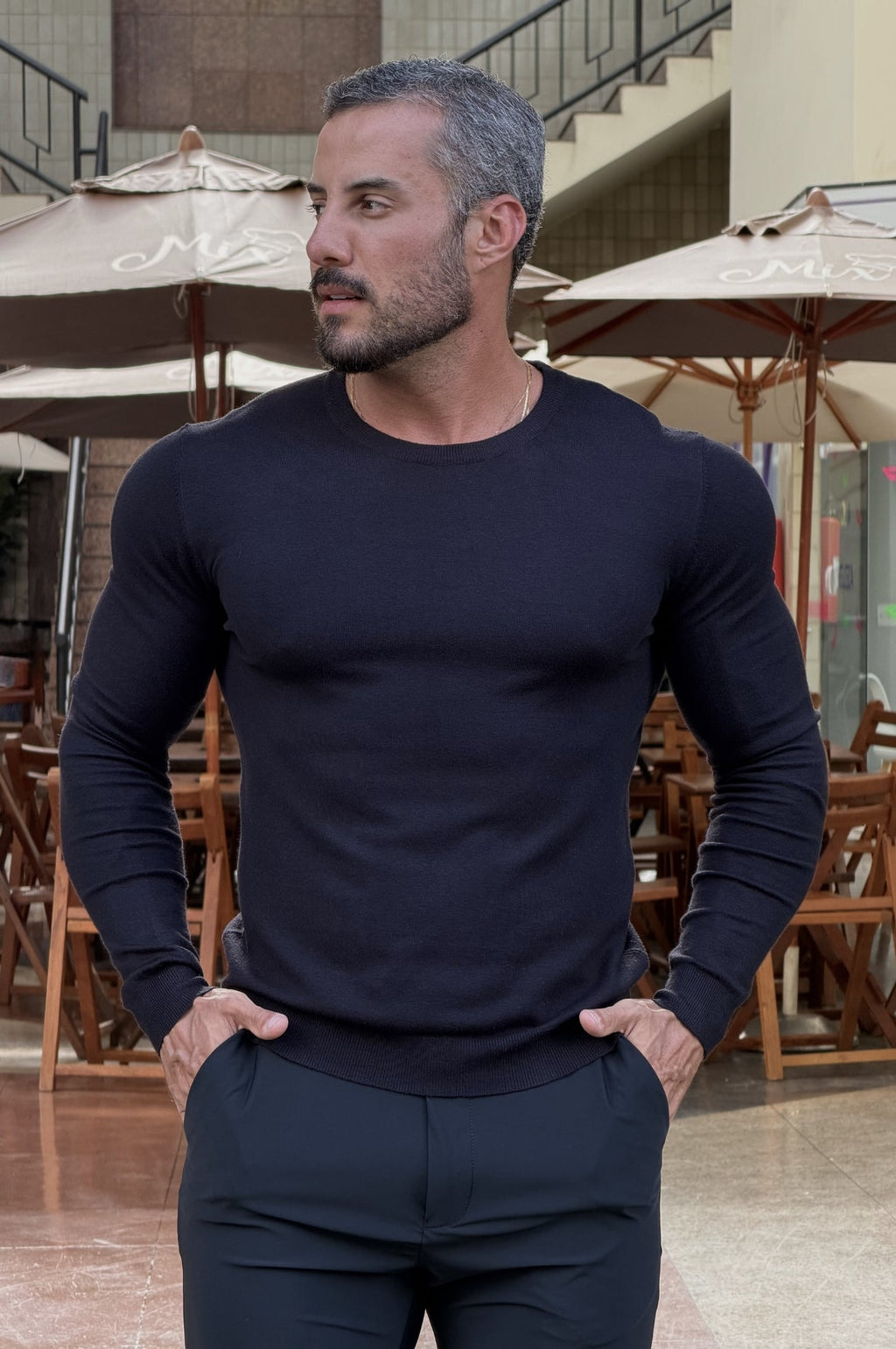 Tricô Alfa Slim Fit