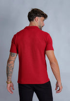 Camisa Polo Italiana Tricot Vermelha