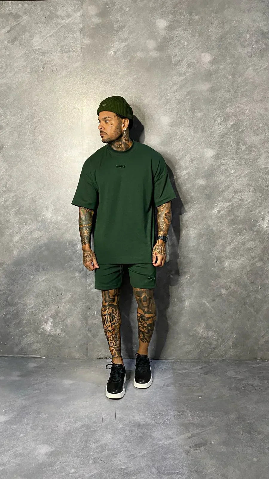 Conjunto Basic Oversized Verde Musgo