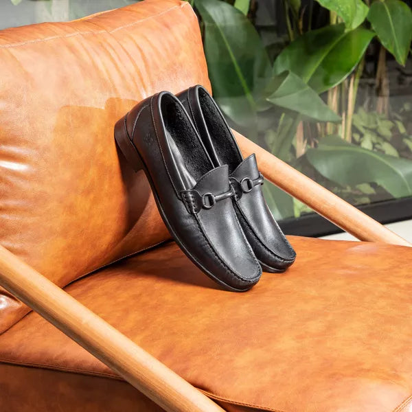 Sapato Masculino Mocassim Em Couro Preto